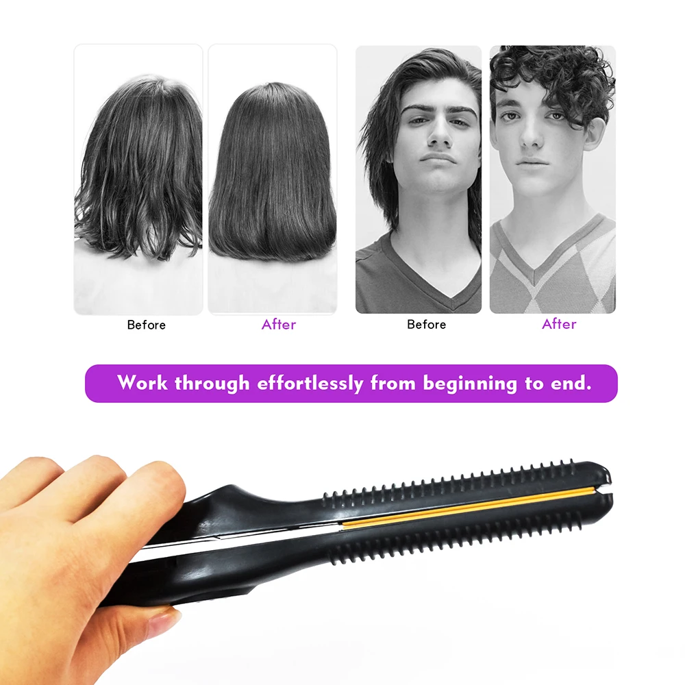 Mini Hair Straightener Curler Small Flat Iron Straightening Styling Tools Portable Thin Curling Iron for Short Hair Beard Styler 2