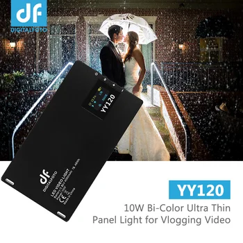 

10W Bi-Color LED Video Light Ultra Thin Dimmable 3300K-5600K CRI 95+ for Vlogging Video Wedding Product Photography accessories