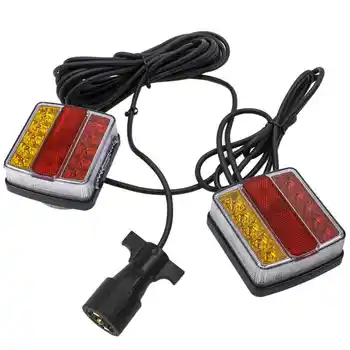 

Magnetic LED Trailer Towing Light Kit 24Ft Cable with 7 Pin Plug IP68 Waterproof