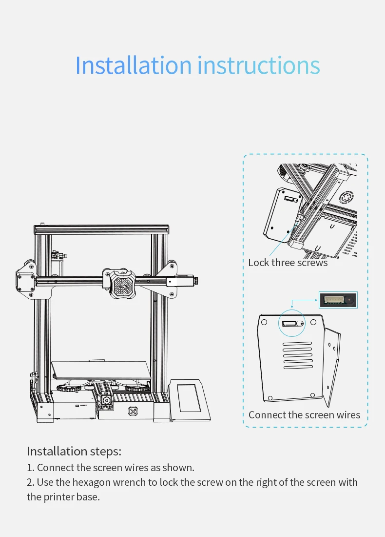 Creality Official Ender-3 Touch Screen Kit with 4.3-inch Full-color Screen for Ender3/Ender3S/Ender-3 Pro/Ender3 V2 Printer Part Creality Official Ender-3 Touch Screen Kit with 4.3-inch Full-color Screen for Ender3/Ender3S/Ender-3 Pro/Ender3 V2 Printer Part