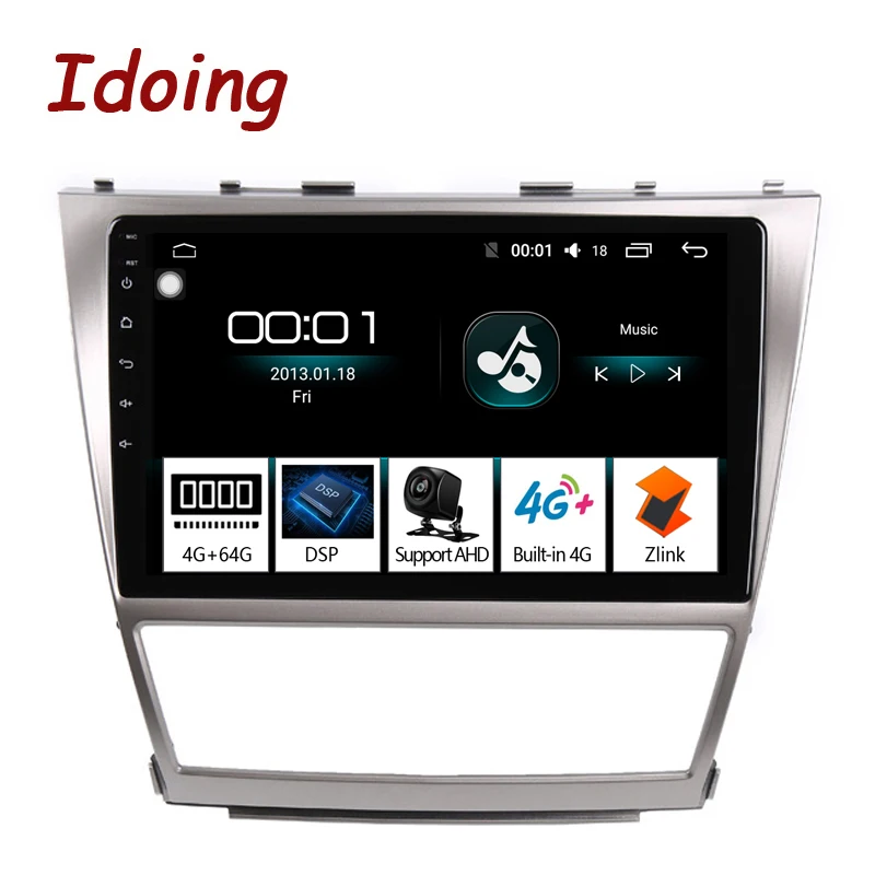 Top Idoing 10.2"Car Android 8.1 Radio Multimedia Player For Toyota Camry 2006-2011 4G+64G Octa Core 2.5D IPS GPS Navigation no 2 din 1
