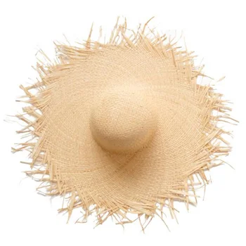 

Sun Hats For Women Beach Caps Sombreros Wide Brim Beach Side Cap Floppy Female Raffia Straw Hat