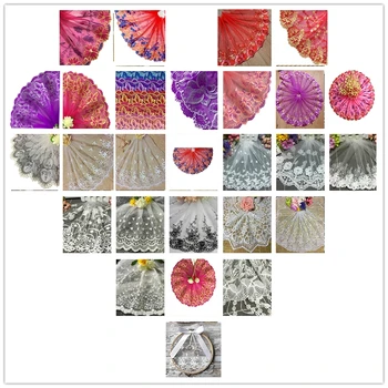 

1 Yard Embroidery Design Lace Decoration Wedding Lace Fabric Handmade DIY Clothing Accessories Crafts Doll Tulle Dress Cloth