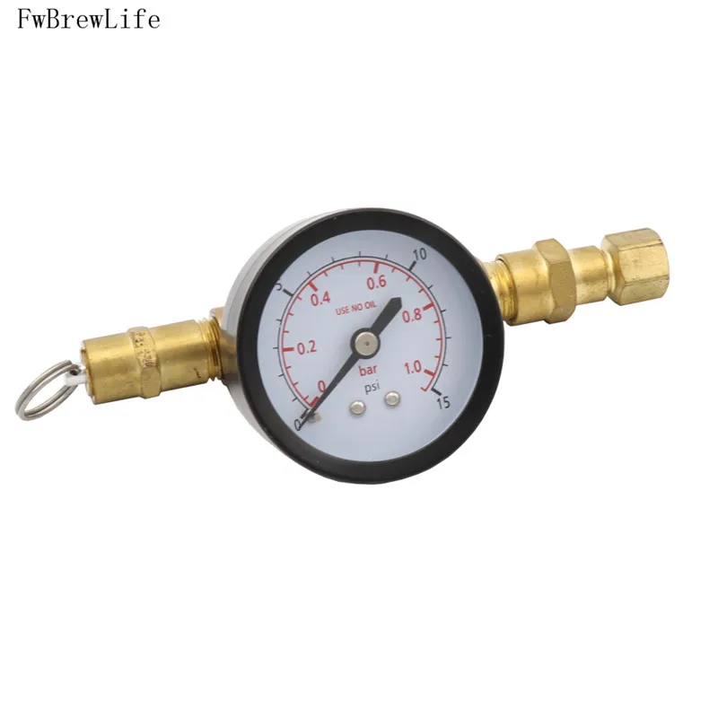 Spunding Valve Adjustable Pressure Relief Valve Assembly with Gauge Ball Lock Disconnect Integrated Check Valve Beer Brewing  (1)