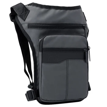 

Motorcycle Hip Belt Waist Fanny Pack Riding Travel Shoulder Messenger Cross Body Bags Oxford Cloth Men Thigh Drop Leg Bag Gray