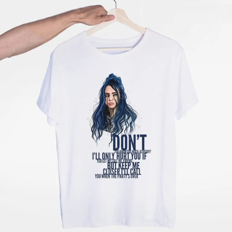 Billie Eilish уличная Футболка мужская s футболка Мягкая футболка Homme модная певица Harajuku рубашка Мужская/Женская - Цвет: A05-20