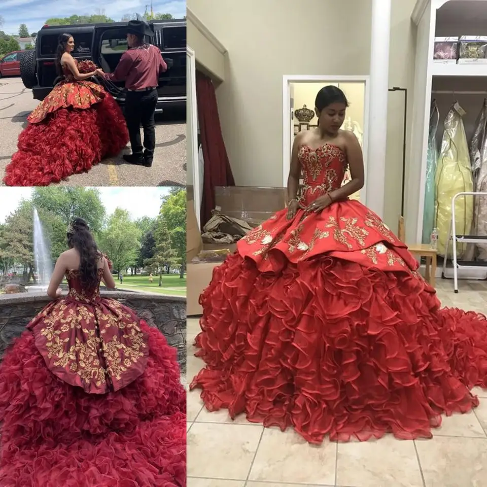 maroon quinceanera