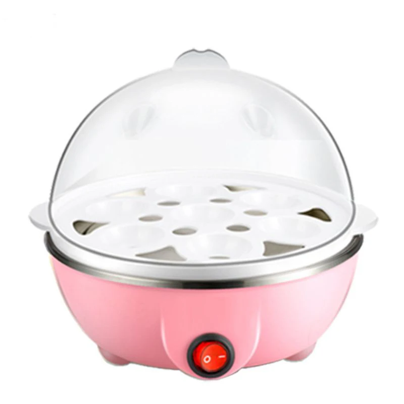 Электрическая быстрая яйцеварка Однослойная/двухслойная дополнительная большая емкость - Цвет: Pink Single Layer