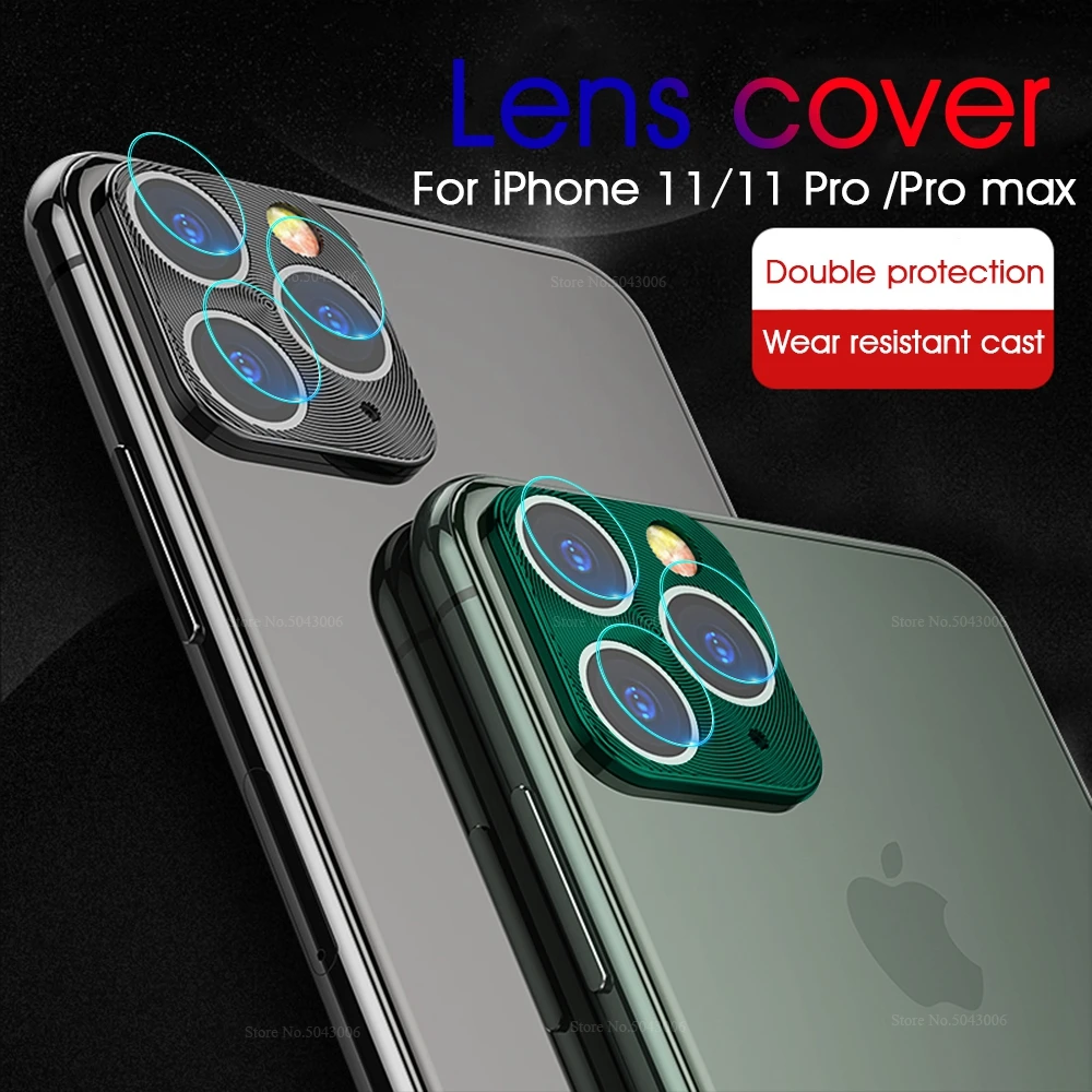 Для iPhone 11 Pro MAX металлическая крышка объектива камеры и пленка на объектив для