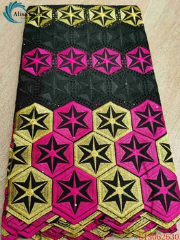 

Alisa latest african laces 2020 high quality swiss voile lace in switzerland embroidery with stones 100% cotton fabric for dress