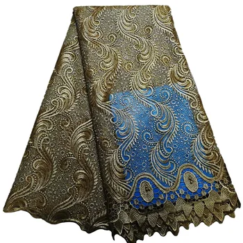 

Big sales promotion nice pattern with stones and beads newest mesh lace PF17,Free shipping wholesale price French Lace Fabric