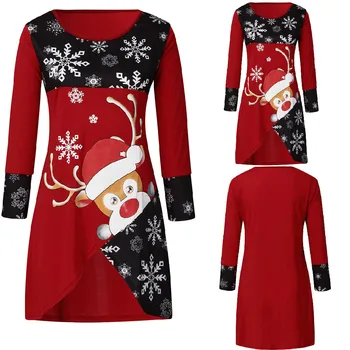 

Christmas Blouse Women Shirt Women Tops рубашка женская Fashion Cartoon Print Festival O-neck Short Sleeve Top Free Ship Z4