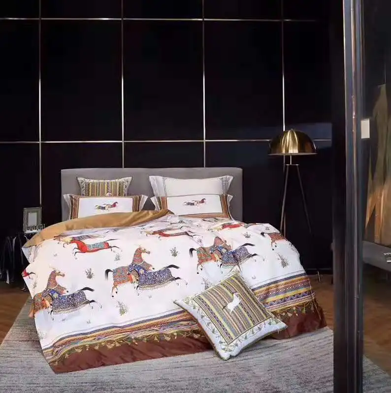 

European Design Bedding Set Palace High Quality King Queen Cotton 4pcs/set Pillowcase Bedsheet Quilt Cover