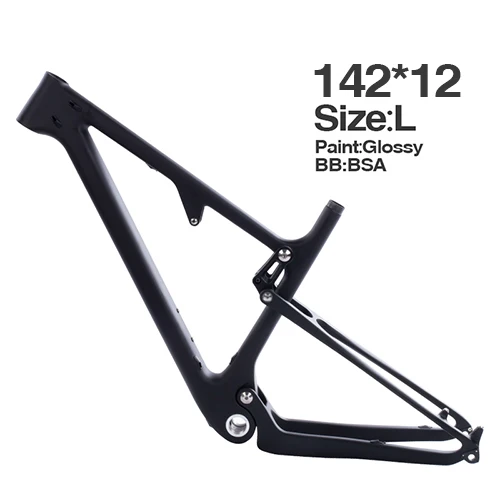 Углеродный горный велосипед 29 boost 142/148*12 мм ударный горный велосипед с полной подвеской рама 29er горный велосипед для AM XC - Цвет: 142X12mm L glossy