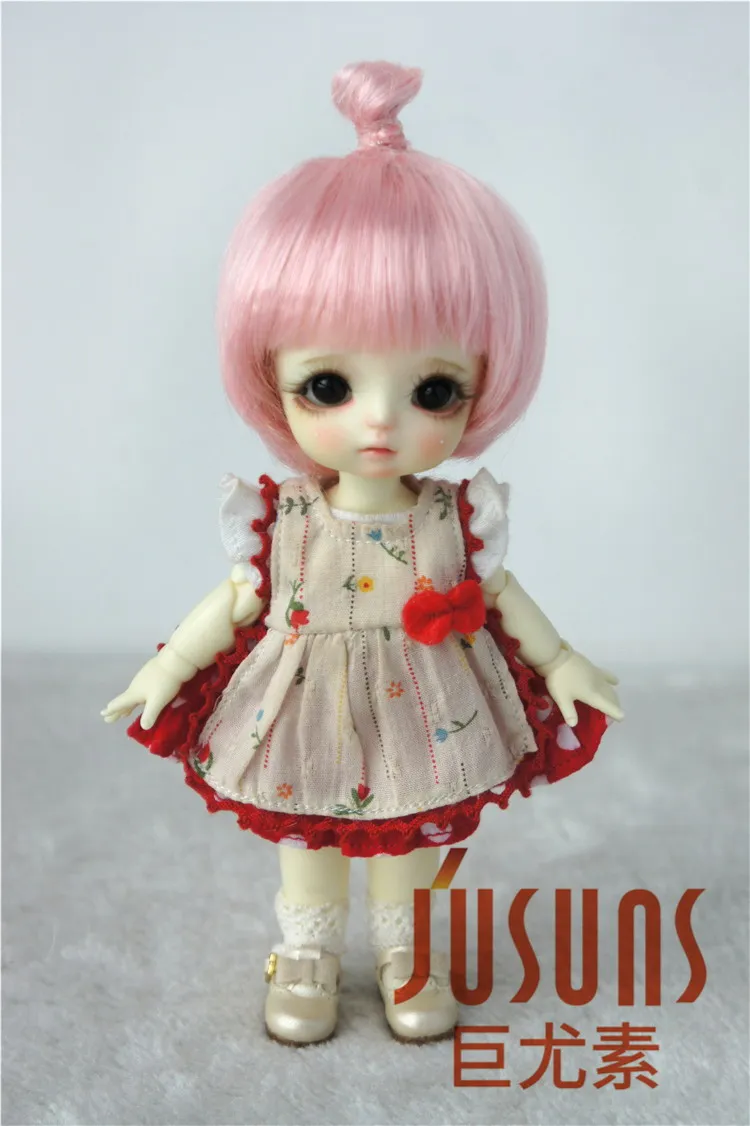 JD363 1/12 1/8 Мода BJD синтетический, мохеровый, для куклы парики Симпатичные Updo кукольные волосы Размер 3-4 дюймов 5-6 дюймов кукольный парик аксессуары