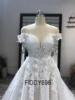 2022 Elegant Low Back Vintage Custom Made Plus Size Off Shoulder Lace Ivory White Wedding Dress Bride Gown for Women ► Photo 3/6