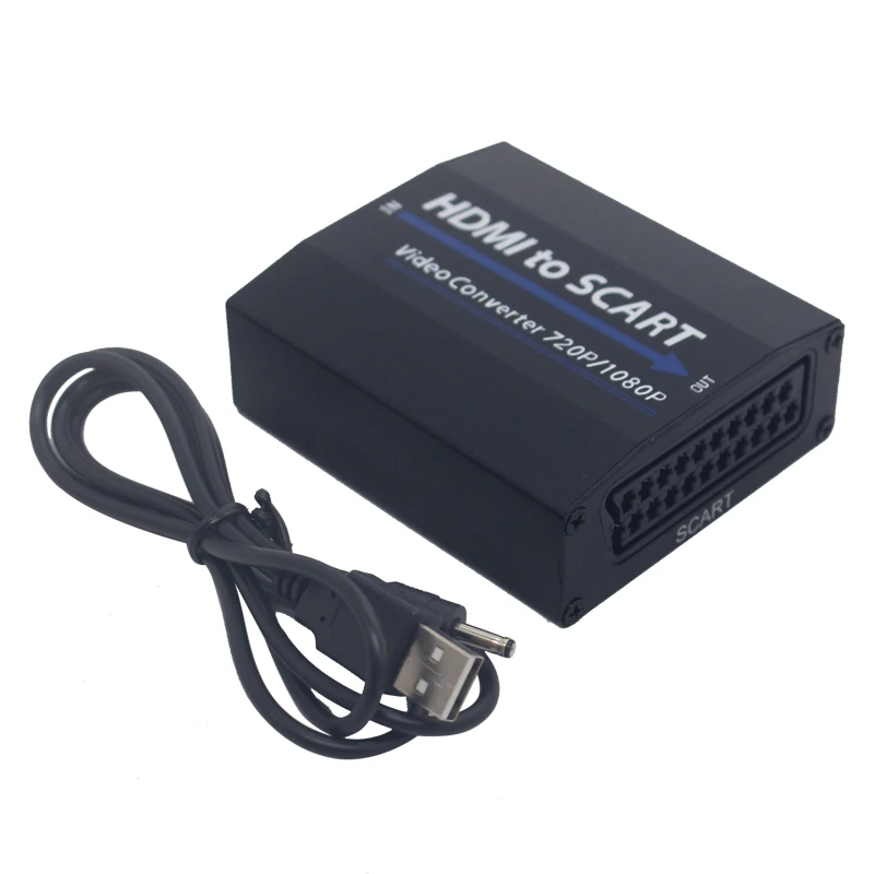 1080P Hdmi к Scart композитный видео конвертер аудио адаптер с Usb кабель для Sky tv