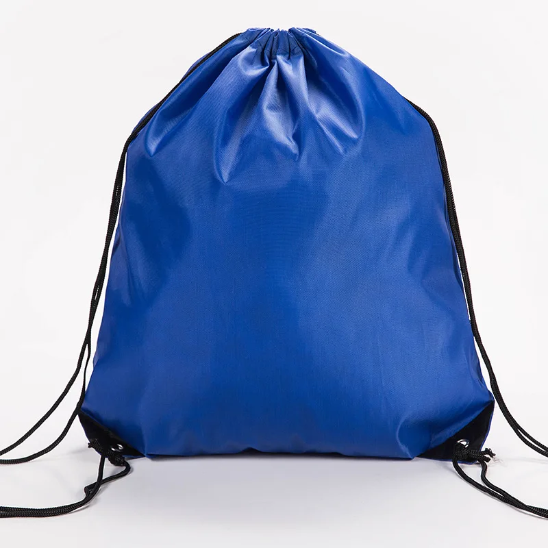 Портативная сумка на шнурке, полиэстер, студенческий рюкзак, Оксфорд, водонепроницаемый спортивный рюкзак для верховой езды, спортивная обувь, органайзер для одежды - Цвет: Синий
