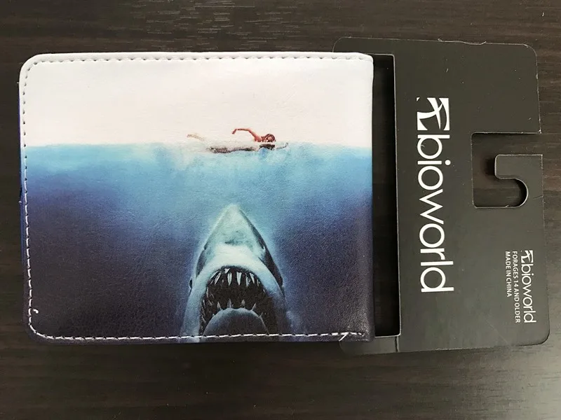 Saw Horror Movie Bifold Wallet purse id window 2 card slots coin pocket Cartoon 