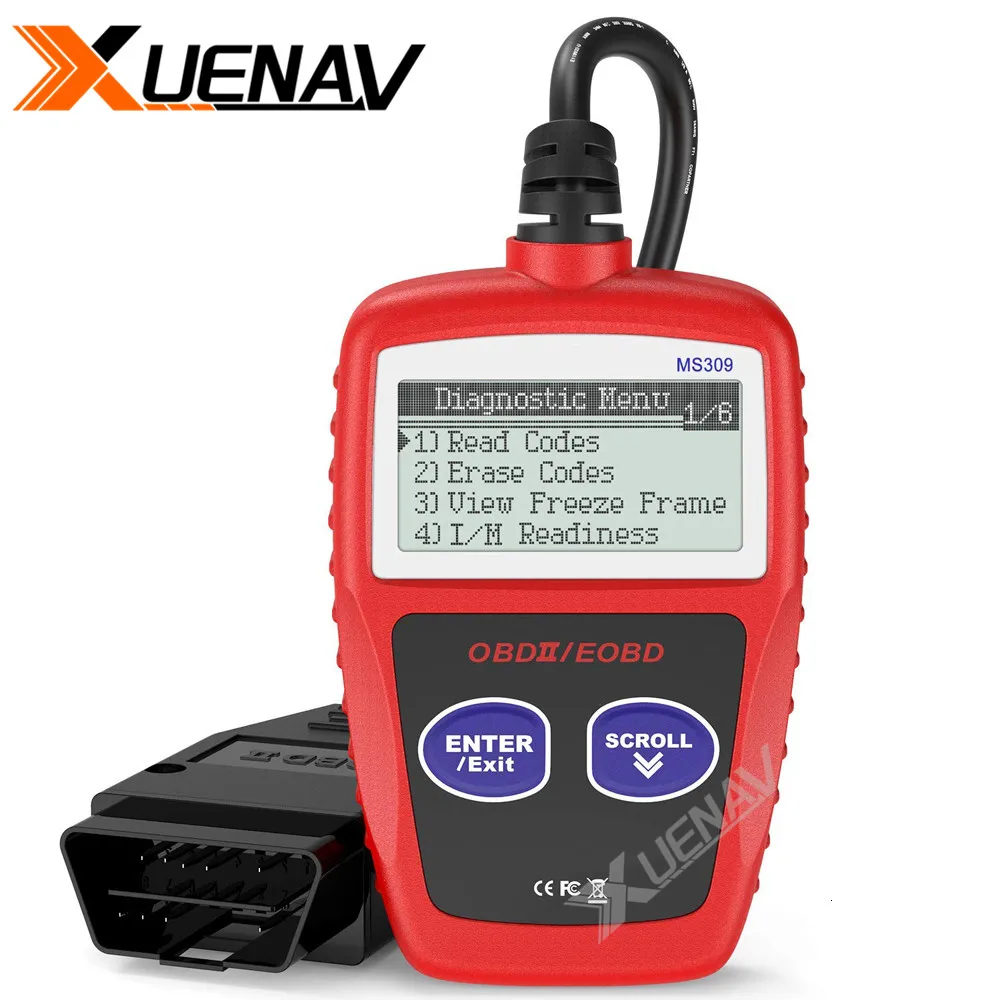 Универсальный сканер кодов MS309 OBDII диагностические инструменты для автомобиля