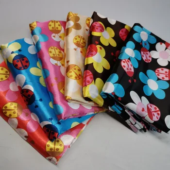 

Carton Sunflower Satin Children Pattern Craft Satin Cosplay Fabric Charmeuse