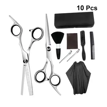 

1 Set Hair Cutting Scissor Set Flat Cut Teeth Cut Hairdressing Tool Set Professional Barber'S Hair And Contouring Tools At Home