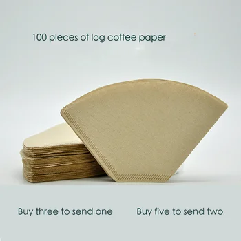 

SHXING Coffee Filter Paper Non-bleaching Filter Paper Hand-flushing Pot Dripping Cup Coffee Powder Filter Bag 100 Into