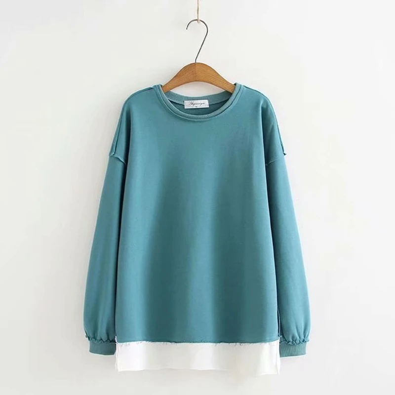 Новинка, толстовка с капюшоном, большие размеры 3XL 4XL, пуловеры, один предмет, однотонные, с круглым вырезом, с длинными рукавами, 4 цвета, KKFY4026