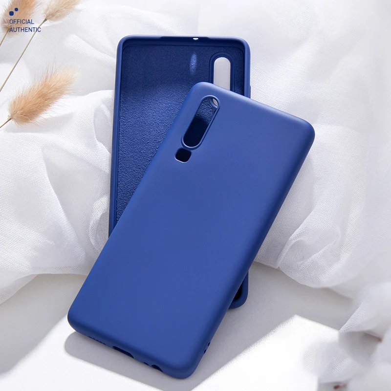 Жидкий силиконовый чехол для huawei P Smart Plus Z P30 P20 Lite Honor 10 10i 20 Nova 3 3i 5 5i mate 30 Pro, мягкий чехол - Цвет: DBlue