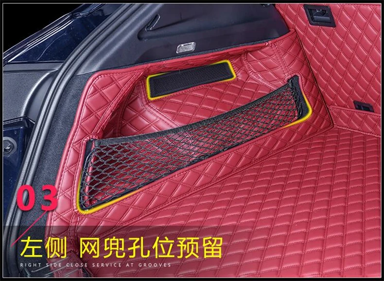 Floor Carpet Luggage Tray Mud Kick Pad Tailored Cargo Liner Boot Rear Trunk Mat YAVEIL For Porsche Cayenne 2018 2019 2020