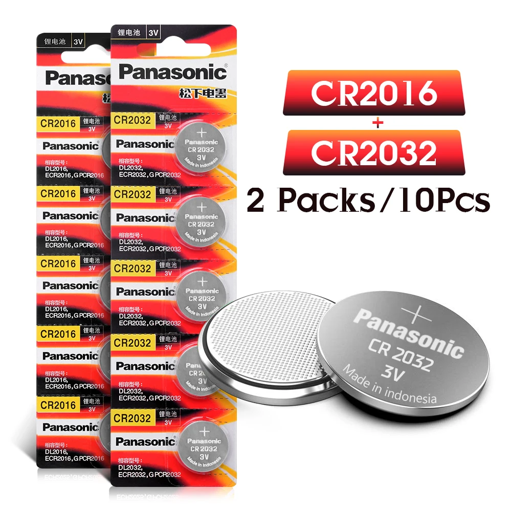 PANASONIC 3v 5 шт. Cr2016+ 5 шт. Cr2032 батарея CR 2032 2032 CR монеты Pilas для часов дистанционное управление цифровые весы