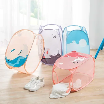 

Cute Cartoon Clothing Laundry Basket Bag Folding Laundry Basket Large Capacity Clothes Storage Bag Children Toy Storage Bucket