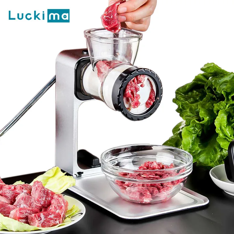 Professional Home Meat Grinder Mincer Cutter Sausage Maker Machine Manual Food Processor with Thawing Pad Kitchen Cooking Tool | Бытовая