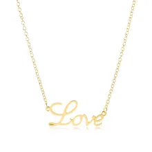 10pcs Simple Love Charm Necklaces I Love You Best Love for Friends Word Clavicle Necklace Jewelry for Lovers