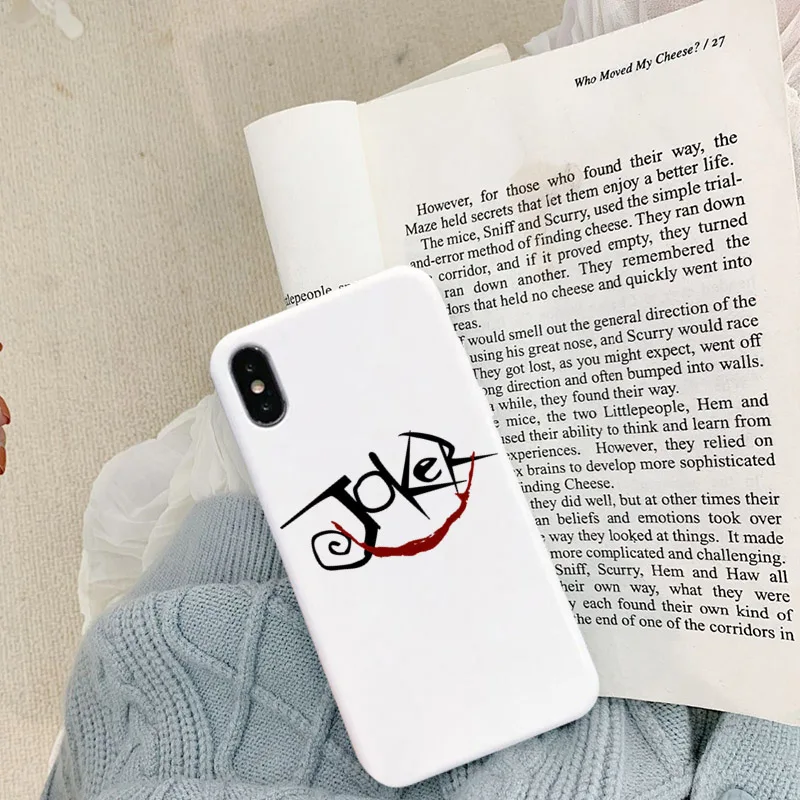 Роскошный чехол Joker для iPhone 11, XR, X, Xs, Max, 8, 7, 6 Plus, 6 S, силиконовый чехол для телефона, мягкий смарт-чехол, крутые чехлы - Цвет: Color3 White
