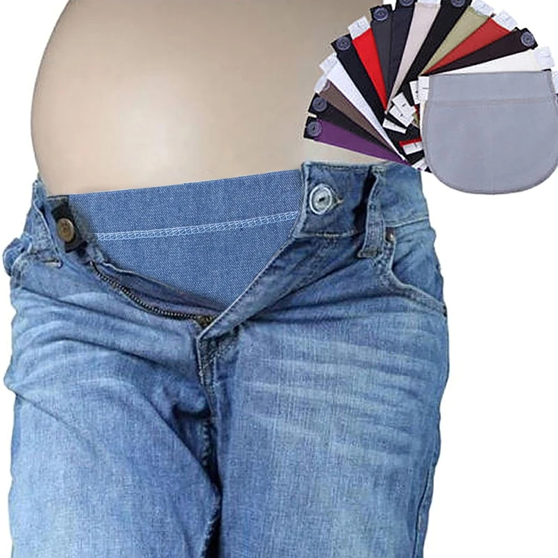 hará Acelerar Brújula Extensor de cintura elástico ajustable para embarazadas, ropa de pantalones  de maternidad, cinturón de pretina, 1 piezas|Botones| - AliExpress