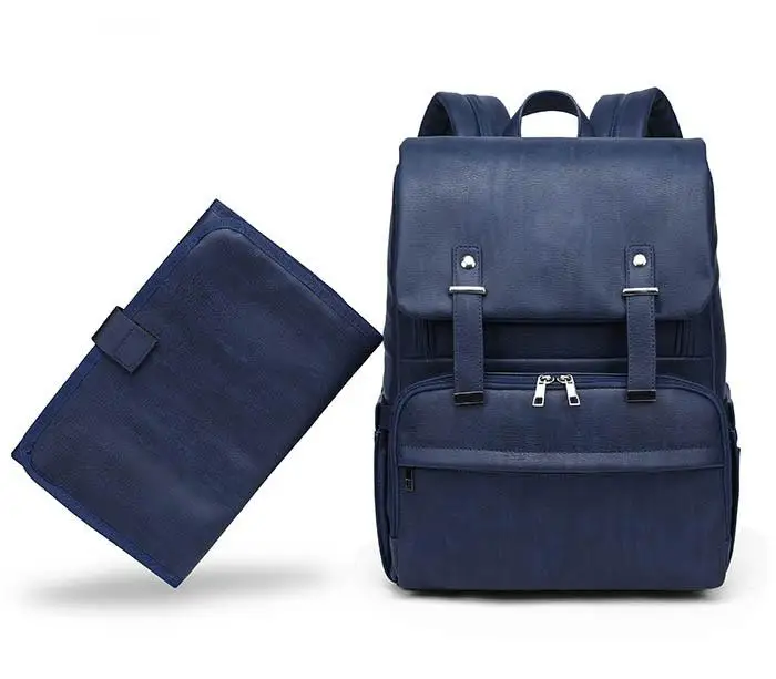 Настраиваемый Pu Mommy сумка, сумка Mommy рюкзак, сумка Daddy - Color: Navy blue