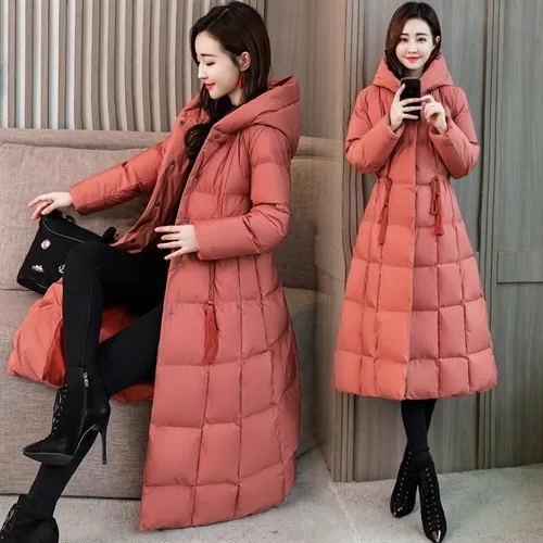 

Down Jacket Cotton-padded Clothes Women's Mid-length over-the-Knee Korean-style 2018 Winter New Style Cotton-padded Clothes Slim