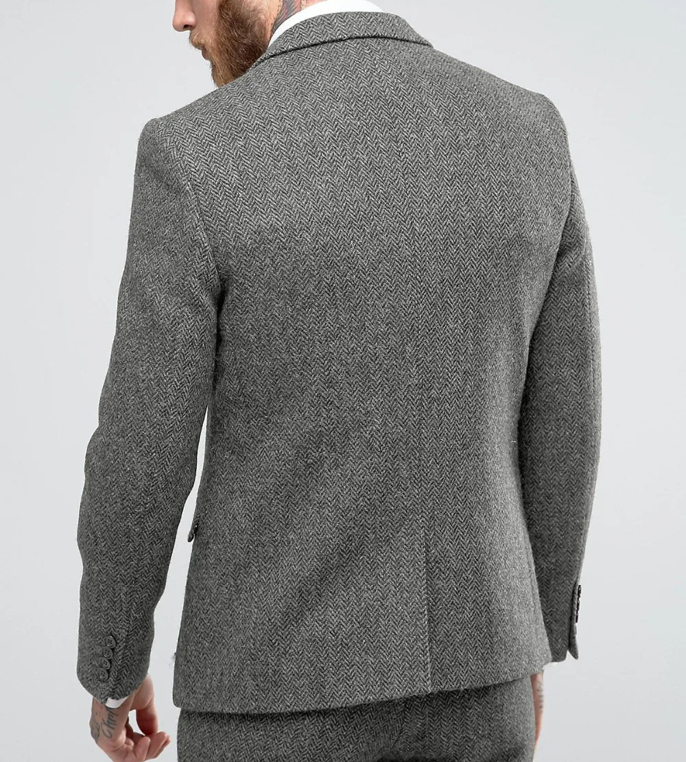 Мужской костюм casual Bon, повседневный деловой костюм из трех предметов, мужские смокинги с лацканами серого, белого, бордового цвета для свадьбы, блейзер+ брюки+ жилет
