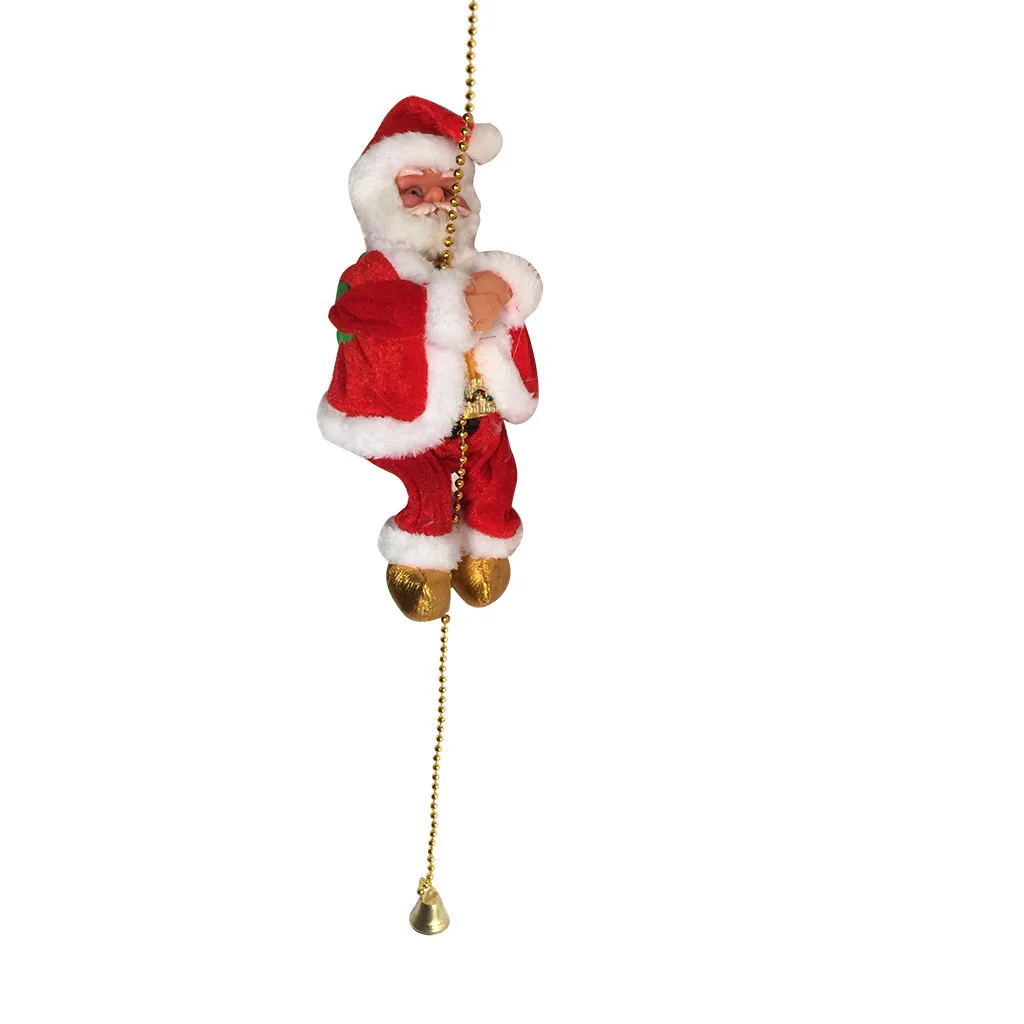 Электрическая лестница для скалолазания Санта-Клаус, Рождественская статуэтка, орнамент, рождественские вечерние поделки, фестиваль,, подарок 1025