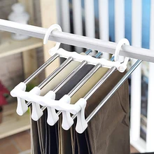 

Multifunctional stainless steel magic pants rack
