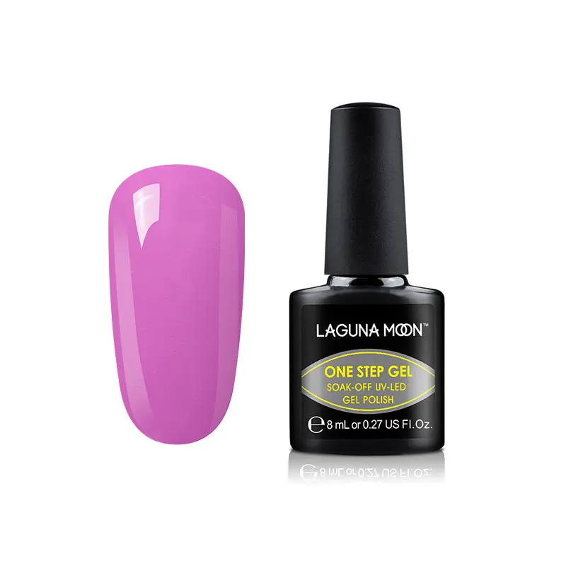 Lagunoon 8 мл одношаговый чистый цвет УФ-гель для ногтей Дизайн ногтей DIY замочить от светодиодный Гель-лак Полупостоянный лак Гибридный Гель-лак - Цвет: 6035