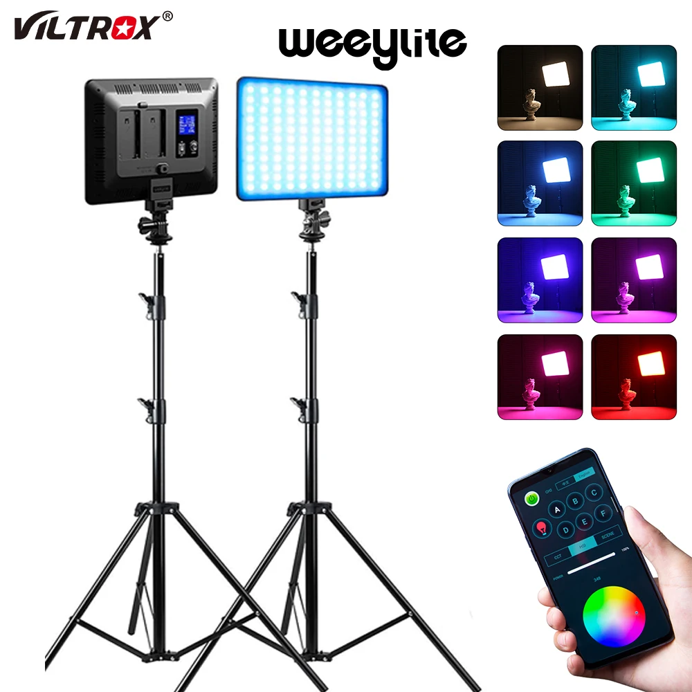 

Viltrox weeylite sprite20 2pcs RGB Video Light kit LED Panel Video Light 2.4G Wireless Remote for Camera Light Full Color Output