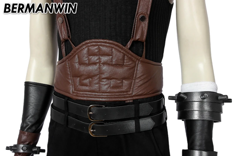 BERMANWIN PS4 игра Final Fantasy VII ремейк костюм FFVII FF7 Cloud Strife косплей Униформа Хэллоуин для взрослых мужчин наряд костюм