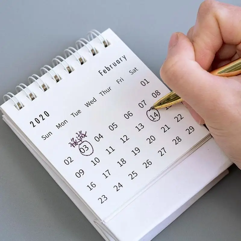 Sports Outdoors Calendars Planners Mini Desk Calendar 2020 Simplicity Coil Innovative Flip Portable Decorative Desktop For Family Home And Office Sports Outdoors Calendars Planners