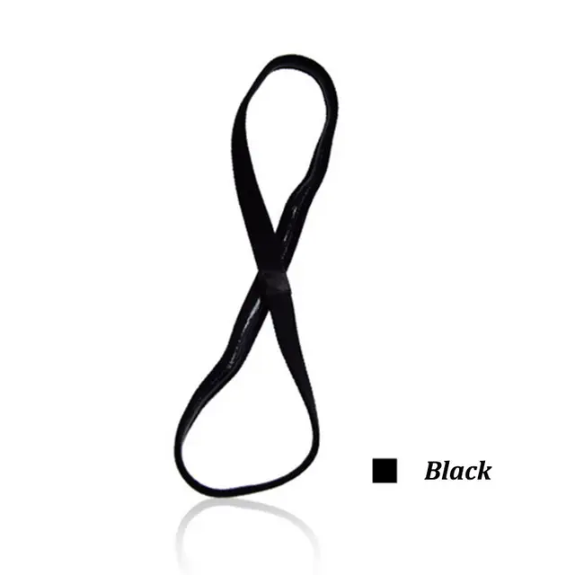 Women Stretch Sports Yoga Hairband Headband for Men Sport Running Fitness Headbands Elastic Anti-slip Sweatband Gym Headbands Black