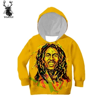 

YOJULY 3D Print Kids Reggage Singer Bob Marley Children Casual Sweatshirt Hoodies Pullover Boy Girl Clothing Long Sleeve C120