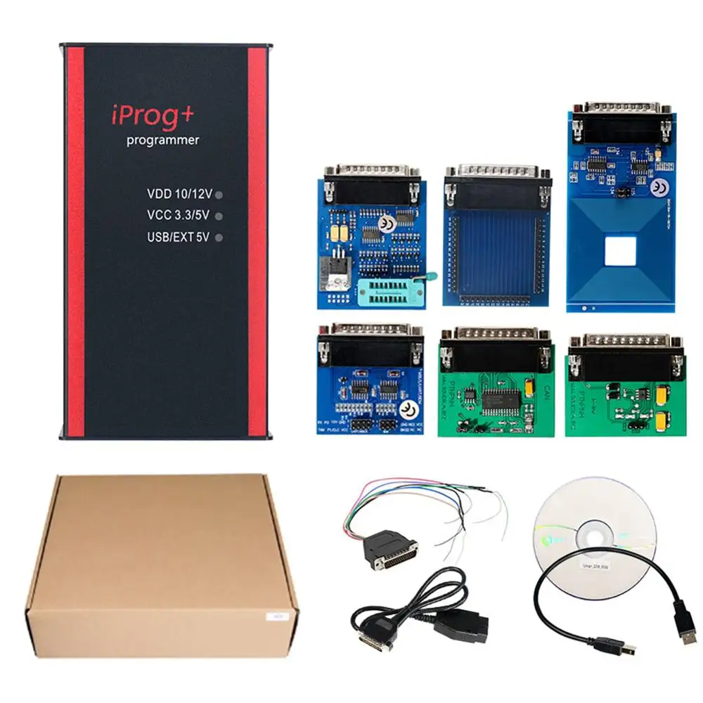 

Iprog+ Key Programmer Support IMMO+ Mileage Correction+ Airbag Reset Iprog Pro Till Replace Carprog/Digiprog Car Diagnostic Tool
