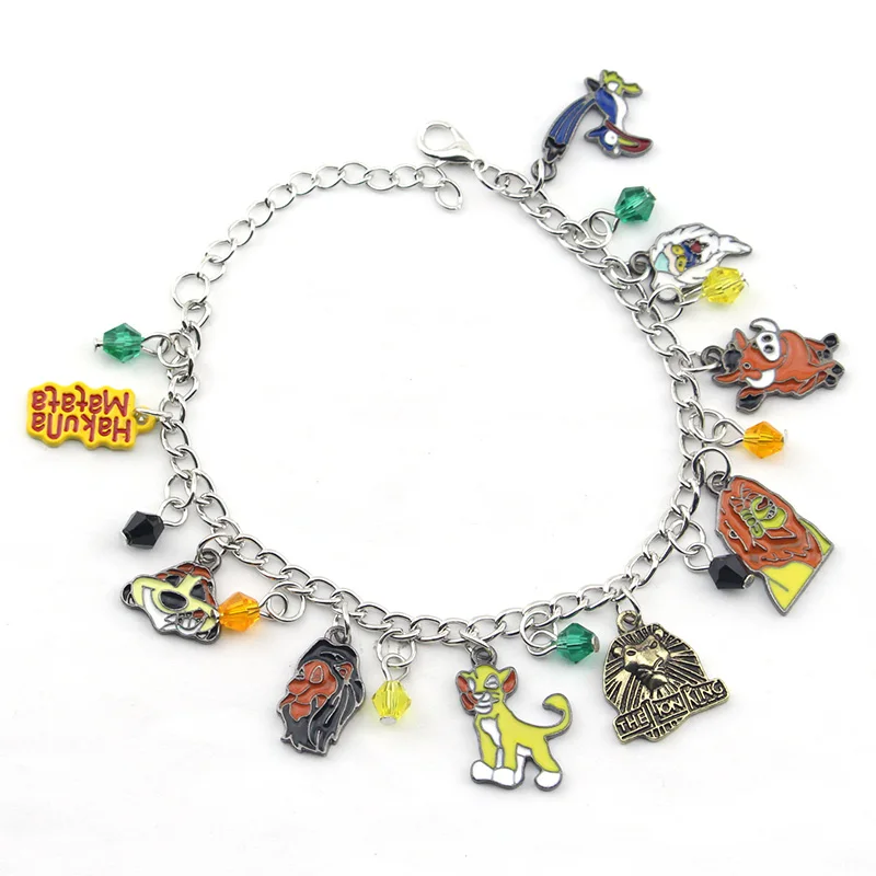 Лев Король Simba музыкальная коллекция браслет ручной работы с оберегами браслеты на запястье сексуальные звенья цепи браслеты подарок для женщин девушек