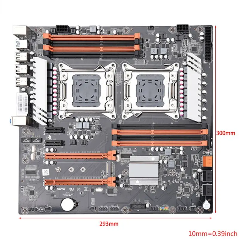 X79 двойной процессор Материнская плата LGA 2011 E-ATX USB3.0 SATA3 PCI-E 3,0 с двумя Xeon материнская плата модуль с M.2 слот двойной Giga LAN